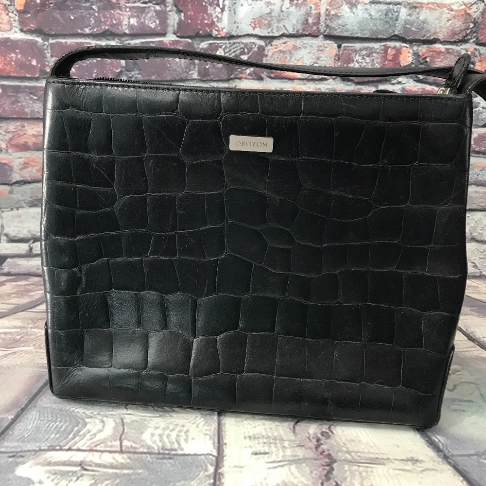 Oroton Crocodile Pattern Leather Purse